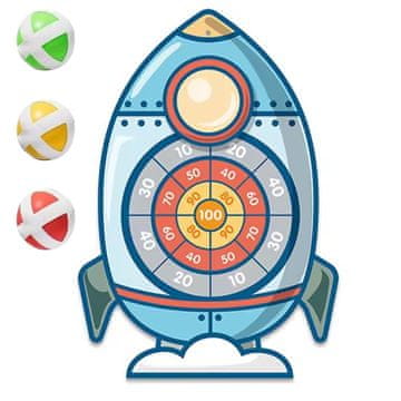 WOOPIE Arkadna igra s raketom i čičkom za pikado