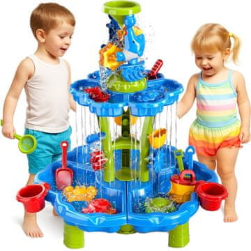 WOOPIE Vodeni stol 2 u 1 Pješčanik Fontana XXL Aquapark s dupinom