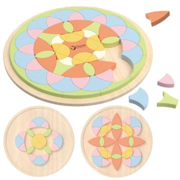 Classic world Pastelna mandala Montessori slagalica Mozaik cvijeće
