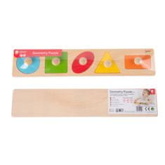 Classic world Drvena geometrijska slagalica MONTESSORI Razvrstavanje oblika Učenje boja 6 dijelova.