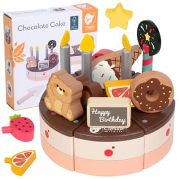 Classic world Drvena rođendanska torta za rezanje 19 kom.