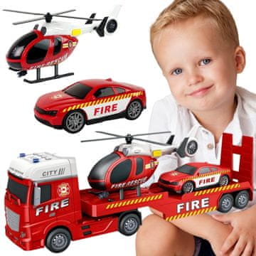 WOOPIE set vozila vatrogasno vozilo helikopter automobil zvučno svjetlo