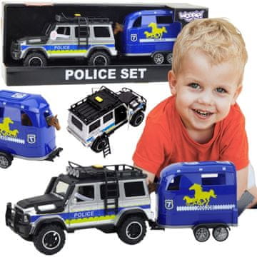 WOOPIE Policijsko terensko vozilo s prikolicom za konje