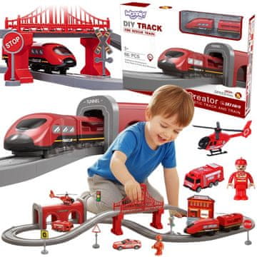 WOOPIE Pendolino električni vlakić Vatrogasna služba 66 dijelova.