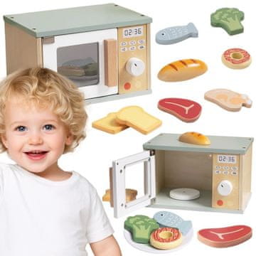 Tooky Toy Drveni set za mikrovalnu pećnicu