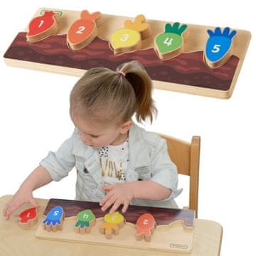 Masterkidz Drveni edukativni patch brojevi, boje i povrće