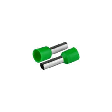 slomart PLASTROL izolirana okrugla stopica za žice 6 mm², duljina stopice 20 mm, zelena, 20 kom