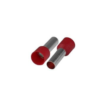 slomart PLASTROL izolirani pin-konektor 1x16mm², duljina 28,2mm, crveni, 20 komada