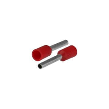 slomart PLASTROL KI/T-1X1/16,4/50 RD Izolovana kabelska stopica (1x1mm2) crvena, 50 kom