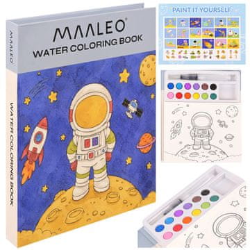 slomart Vodena bojanka Maaelo - Astronaut, 24 stranica, 12 boja