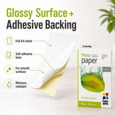 ColorWay Foto papir Sjajni, Samoljepljivi, 115/80g/m2, 50kom, A4 (PGS1158050A4)