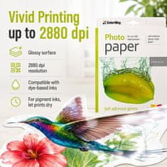 ColorWay Foto papir Sjajni, Samoljepljivi, 115/80g/m2, 50kom, A4 (PGS1158050A4)