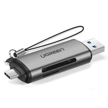 Northix UGREEN čitač memorijskih kartica SD / micro SD s USB-C / USB-A priključkom