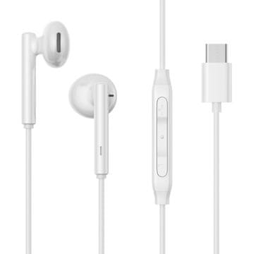 Northix USB-C serija slušalica s pola uha - bijele