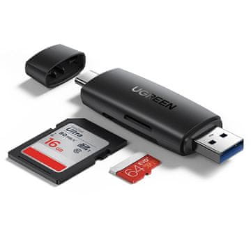 Northix Ugreen USB-C / USB-A višenamjenski čitač kartica