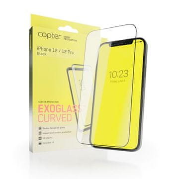 Northix Copter Exoglass zakrivljeni okvir za iPhone 12 Pro i iPhone 12 6.1" - crni