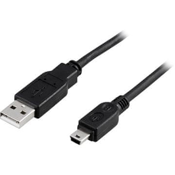 Northix USB 2.0 kabel Tip A muški - Tip Mini B muški 3m, crni