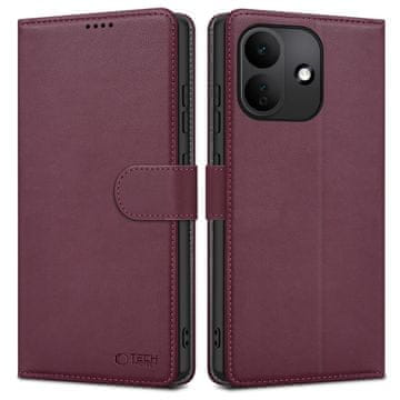 Tech-protect Wallet preklopna futrola za Xiaomi Redmi Note 17 Pro 5G, mulberry