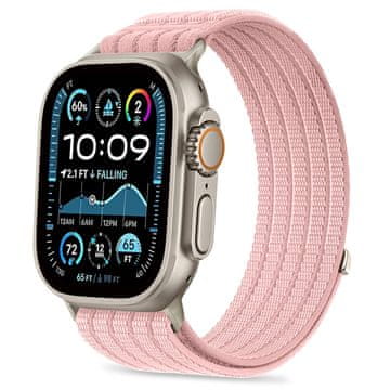 Tech-protect Nylon Sport remen za Apple Watch (44 / 45 / 46 / 49mm), pink