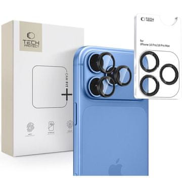 Tech-protect CamRing Fit zaštitno staklo za kameru za iPhone 18 Pro / Max, crno