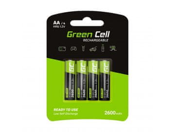 Northix Punjive AA baterije Green Cell 2600 mAh, 1,2 V, pakiranje od 4 komada