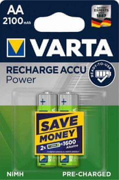 Northix VARTA Recharge Accu Power AA baterije 2100 mAh, pakiranje od 2 komada