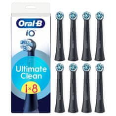 Oral-B IO Ultimate Clean glave četkice za zube (pakiranje od 8 komada) crne