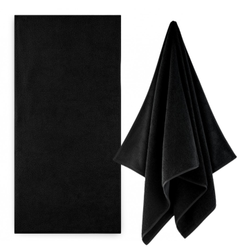 Zwoltex KIWI2 Veliki debeli pamučni ručnik za kupanje crni 500g 70x140cm