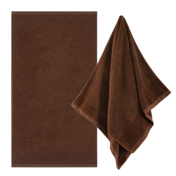 Zwoltex PAULO3 AB Veliki pamučni ručnik za kupanje, smeđi, 500 g, 70 x 140 cm