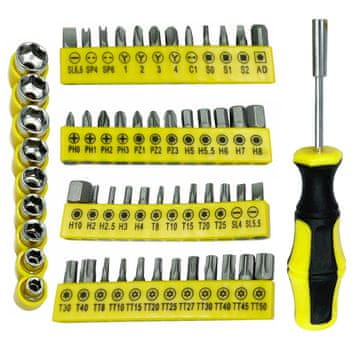 Set od 9 nasadnih ključeva 5-8 mm 1/4" 48 bitova s držačem Bitovi Nasadni ključevi 57 kom.