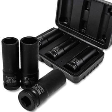 ROCKFORCE SET TANKOSTIJENIH UDARNIH NASADNIH KLJUČEVA 1/2" SA 6 KRAJKIH 3-DIJELNIH