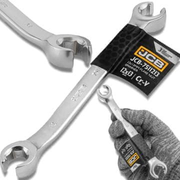 JCB OKASTI KLJUČ S RAZDVOJENIM UMETKOM 12x13 mm 2-STRANI Cr-V 6-KUTNI