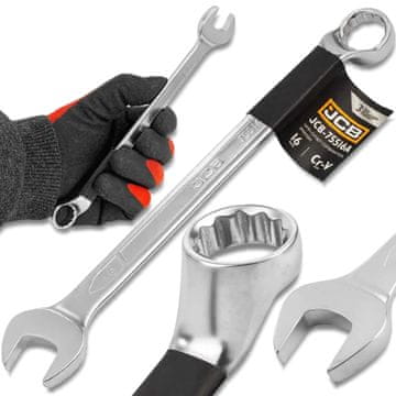 JCB OTVORENI KLJUČ 75 STUPNJA, KUTNI, 16 mm, CR-V ČELIK, dvostrani