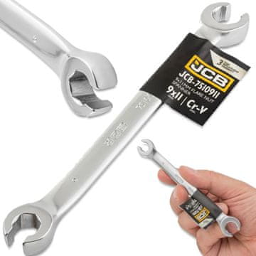 JCB KLJUČ S RAZDVOJENIM OKRUGOM 9x11 mm 2-STRANI Cr-V čelik 6-KUTNI
