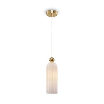 Zlatna viseća lampa sa staklenim sjenilom Antic Maytoni MOD302PL-01W