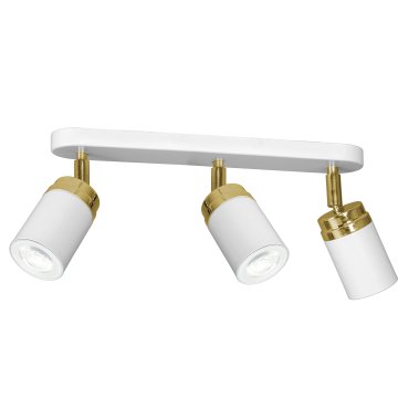 Traka od 3 pomična reflektora bijela i zlatna 3xGU10 15W Reno Luminex