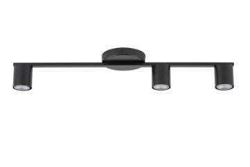 Moderna crna dekorativna stropna svjetiljka, tri reflektora, 3xGU10 25W, Sky Sigma Lighting