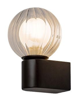 Moderna zidna lampa za kupaonicu, mat crno staklo, sferno sjenilo, 1xG9 3.5W IP44, COLZAR Rabalux