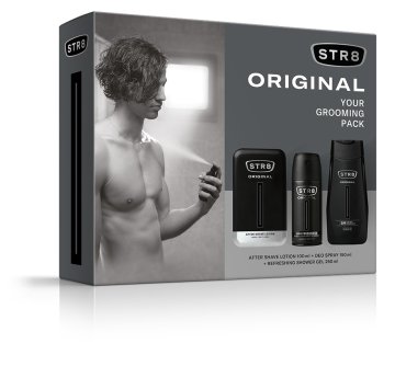 STR 8 Originalni poklon set (losion poslije brijanja 100 ml + dezodorans u spreju 150 ml + gel za tuširanje 250 ml)