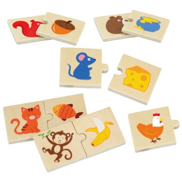Viga Toys VIGA Drvena slagalica Nahrani životinju Što životinje jedu