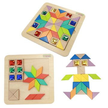 Masterkidz Montessori Tangram mozaik slagalica za učenje boja i oblika