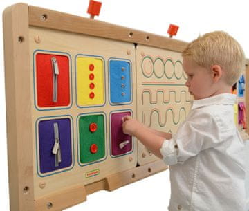 Masterkidz Montessori zidna ploča za otvaranje i zatvaranje brava klizača gumba