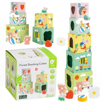 Classic world Puzzle kocke Kutija Šuma Piramida 10 dijelova FSC