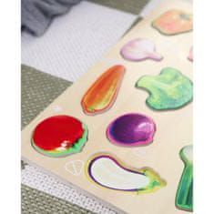 Classic world Drvena Montessori slagalica s povrćem