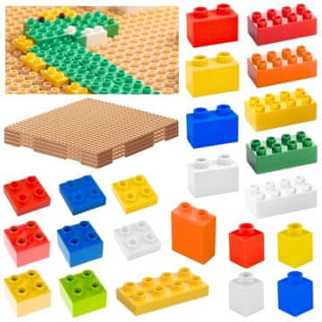 Masterkidz STEM set građevinskih blokova 135 dijelova s panelnim prekrivačem 4 dijela.