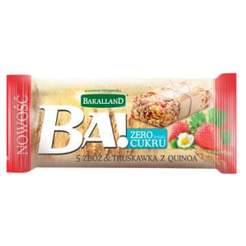 BAKALLAND Baton Ba! 5 žitarica jagoda i kvinoja 30 g