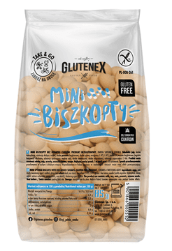MINI BISKVITNI KOLAČIĆI BEZ DODANOG ŠEĆERA, BEZ GLUTENA 85 g - GLUTENEX
