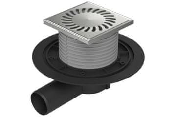 Enpro Podni odvod bočni podni odvod D 50 mm, inox rešetka SUN, sivi
