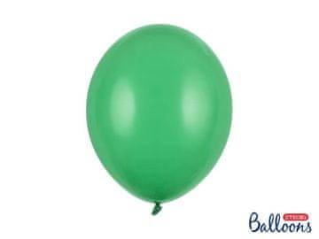 PartyDeco Snažni lateks baloni, zeleni, pastelno smaragdno zeleni, 30 cm, 100 kom.