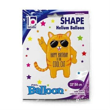 Grabo Folija balon - Cool Cat, Sretan rođendan 84 cm,